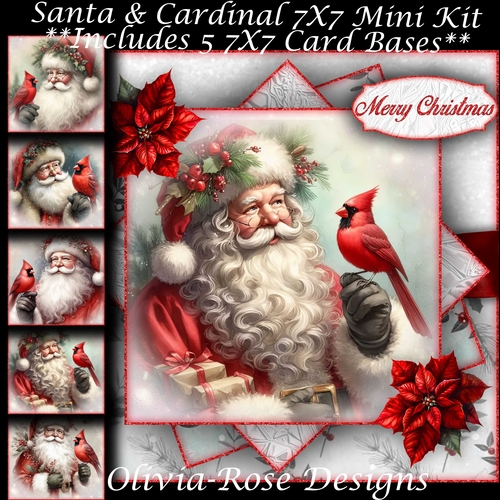 Santa & Cardinal Mini Kit 7X7
