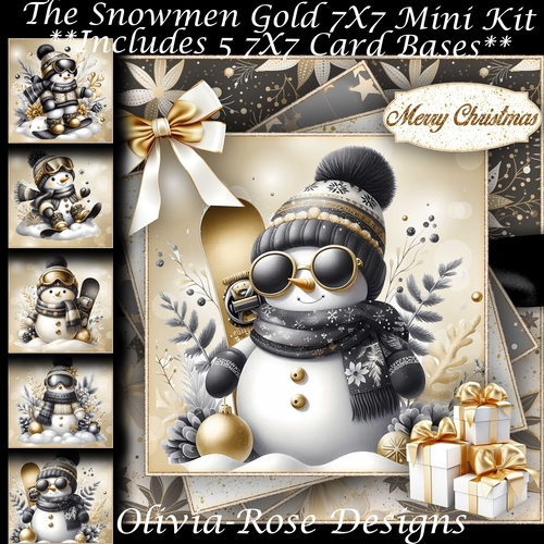 The Snowmen Gold Mini Kit 7X7