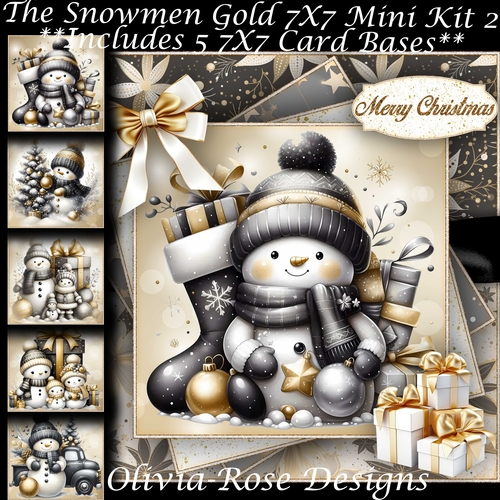 The Snowmen Gold Mini Kit 2 7X7
