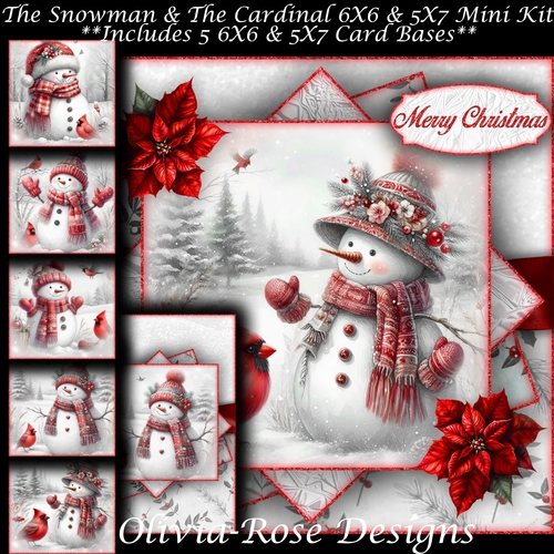 The Snowman & The Cardinal Mini Kit 