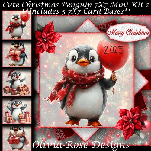 Cute Christmas Penguin Mini Kit 2 7X7