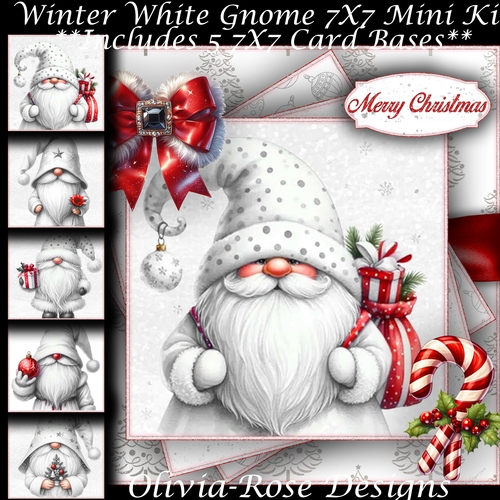 Winter White Gnome Mini Kit 7X7
