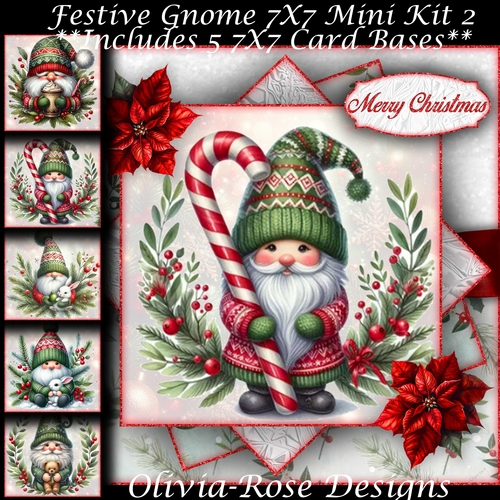 Festive Gnome Mini Ki 2 7X7