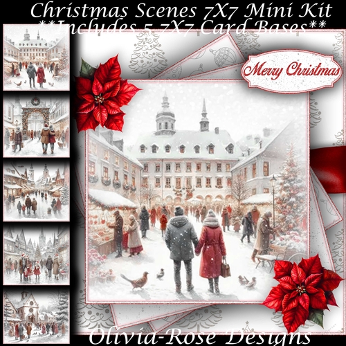 Christmas Scenes Mini Kit 7X7