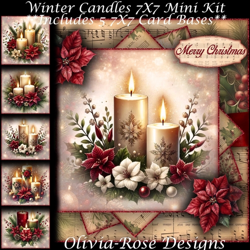 Winter Candles Mini Kit 7X7