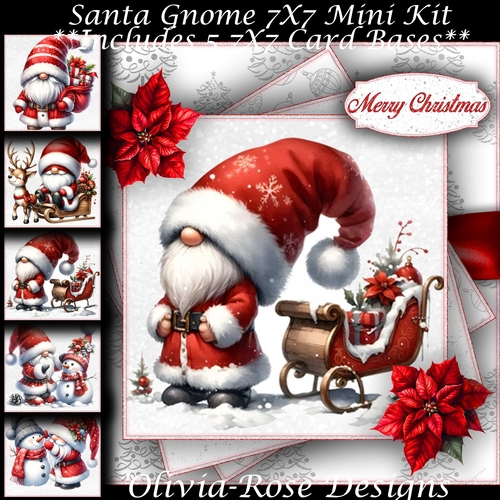 Santa Gnome Mini Kit  7X7