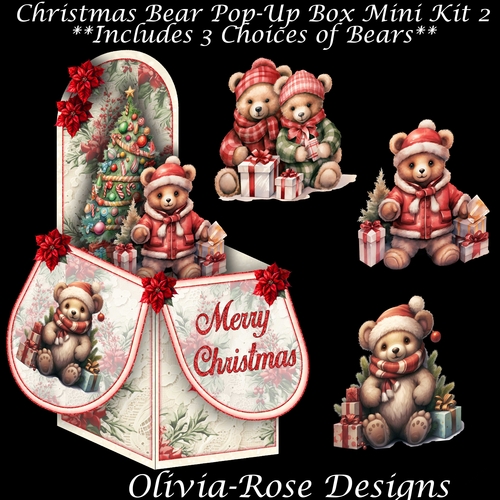 Christmas Bear Pop-Up Box Mini Kit 2