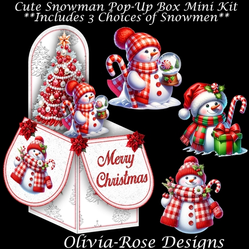 Cute Snowman Pop-Up Box Mini Kit