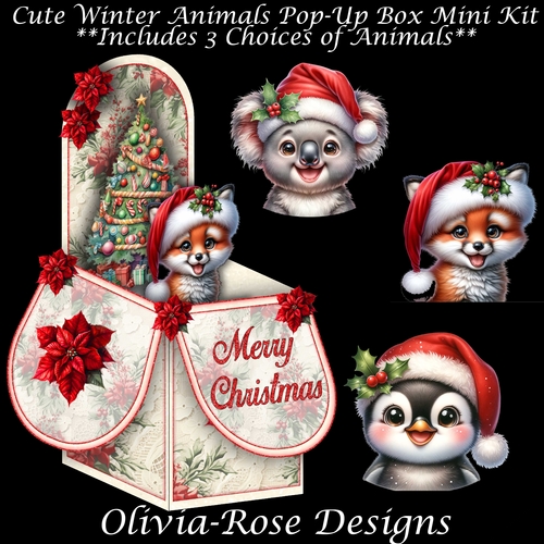 Cute Winter Animals Pop-Up Box Mini Kit