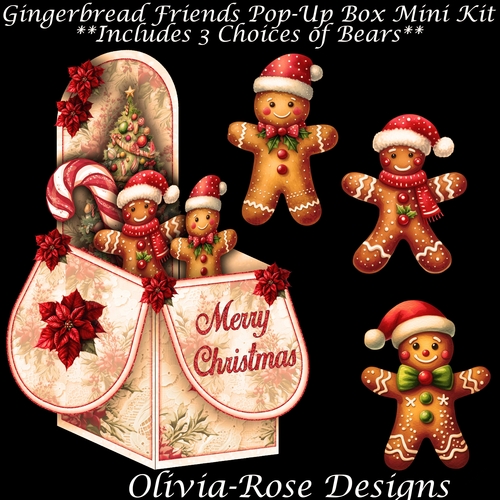 Gingerbread Friends Pop-Up Box Mini Kit 