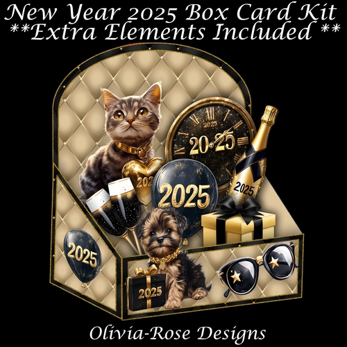 New Year 2025 Box Card Mini Kit