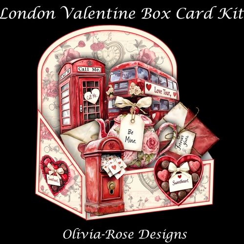 London Valentine Box Card Mini Kit