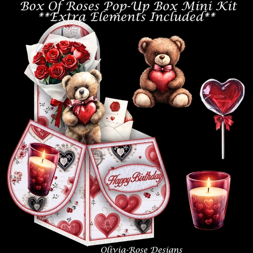Box Of Roses Pop-Up Box Mini Kit