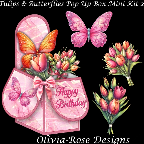 Tulips & Butterflies Pop-Up Box Mini Kit 2