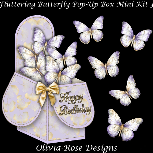 Fluttering Butterfly Pop-Up Box Mini Kit 3