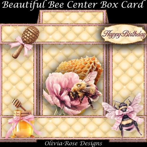 Beautiful Bee Center Box Card Mini Kit 