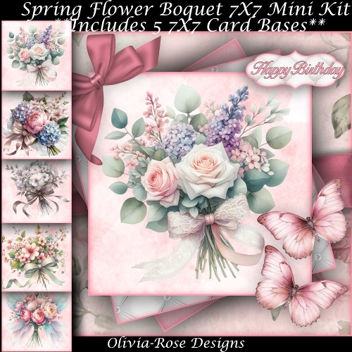 Spring Flower Boquet Mini Kit 7X7
