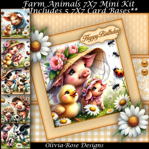 Farm Animals Mini Kit  7X7