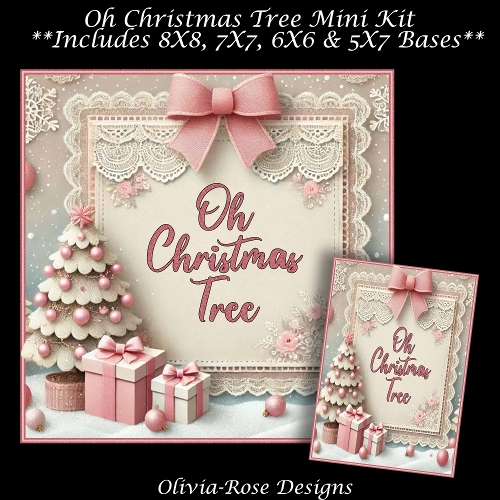 cup1379505_104105 - Oh Christmas Tree Mini Kit **Includes 8X8, 7X7, 6X6 & 5X7 card bases**  