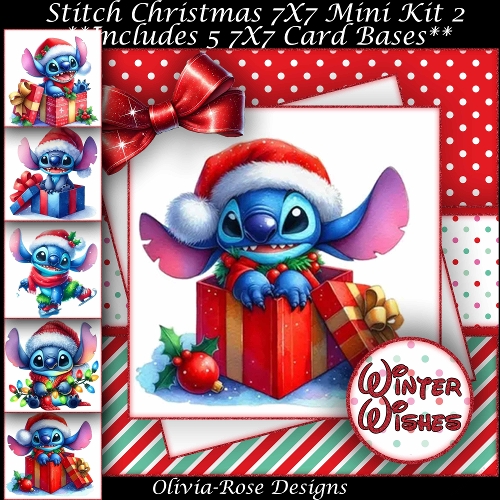 Stitch Christmas Mini Kit 2 7x7