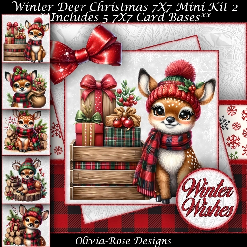 Winter Deer Mini Kit 2 7X7