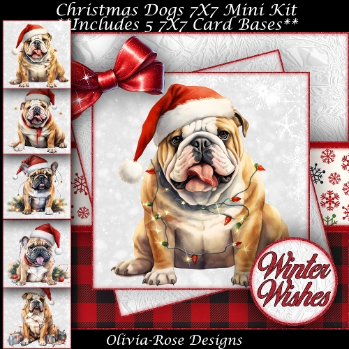 Christmas Dogs Mini Kit 7X7