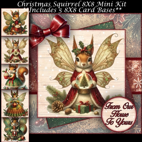 cup1399224_104105 - Christmas Squirrel Mini Kit 8X8