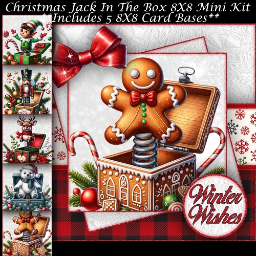 Christmas Jack In The Box Mini Kit 8X8