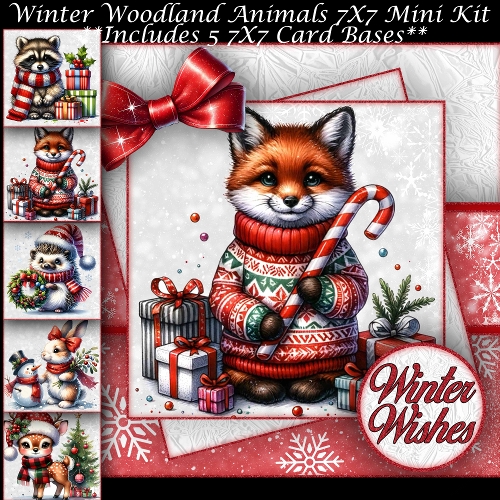 cup1400164_104105 - Winter Woodland Animals Mini Kit 7X7