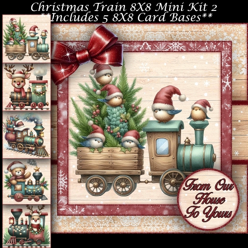 Christmas Train Mini Kit 2 8X8