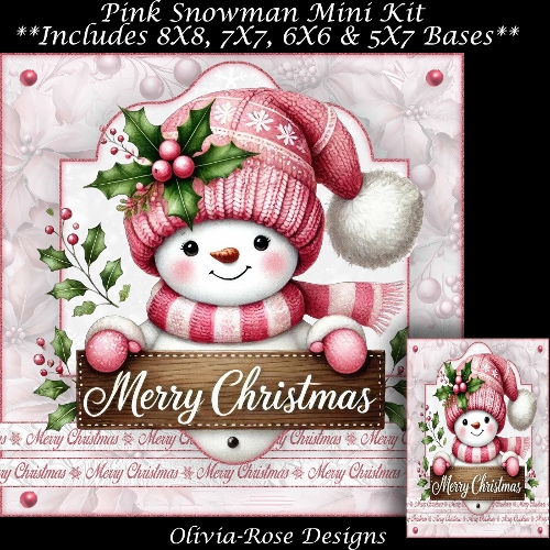 Pink Snowman Mini Kit
