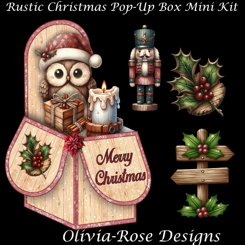 Rustic Christmas Pop-Up Box Mini Kit 