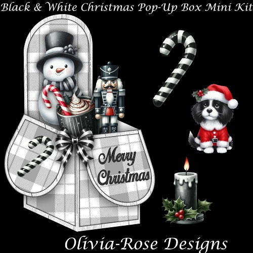 Black & White Christmas Pop-Up Box Mini Ki