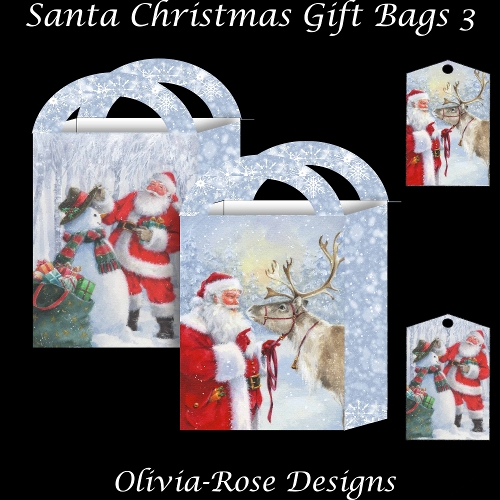 Santa Christmas Gift Bags 3