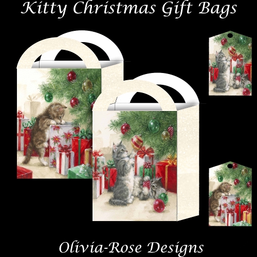 Kitty Christmas Gift Bags