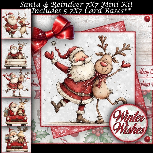 Santa & Reindeer Mini Kit 7X7