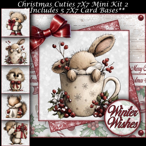 Christmas Cuties Mini Kit 2 7X7