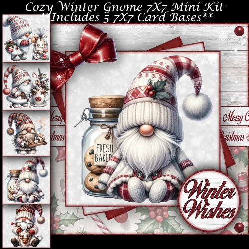 Cozy Winter Gnome Mini Kit 7X7