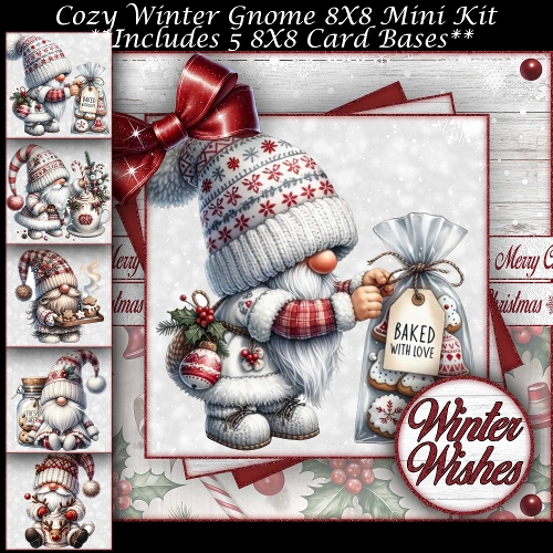 Cozy Winter Gnome Mini Kit 8X8