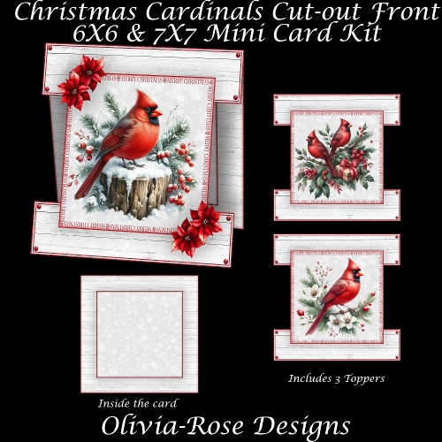 cup1410174_104105 - Christmas Cardinal Cut-out Front Card Mini Kit