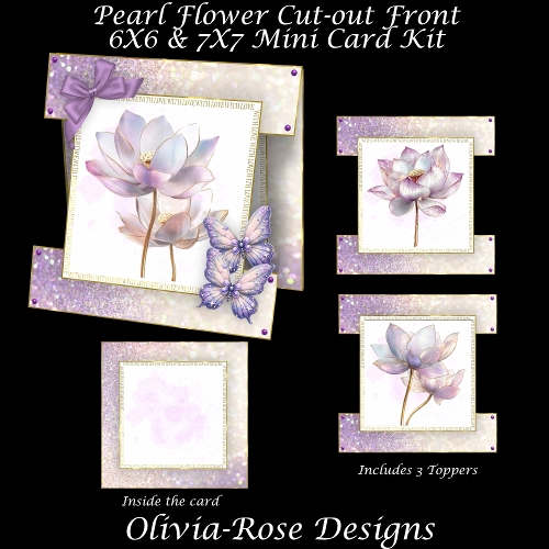 Pearl Flower Cut-out Front Card Mini Kit