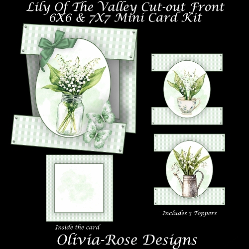 cup1417691_104105 - Lily Of The Valley  Cut-out Front Card Mini Kit