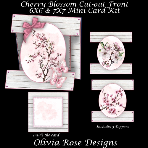 Cherry Blossom Cut-out Front Card Mini Kit