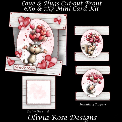 cup1418338_104105 - Love & Hugs Cut-out Front Card Mini Kit
