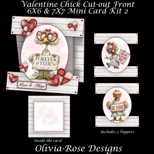 Valentine Chick Cut-out Front Card Mini Kit 2