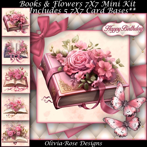 Books & Flowers Mini Kit 7X7