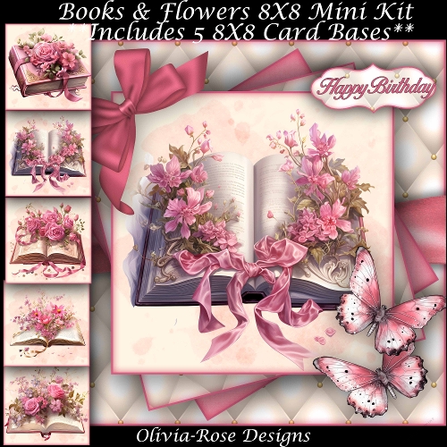 Books & Flowers Mini Kit 8X8