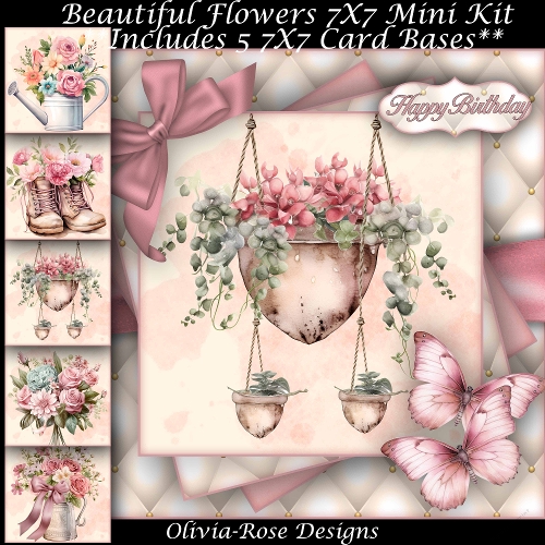 Beautiful Flowers Mini Kit 7X7