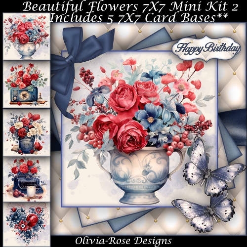 Beautiful Flowers Mini Kit 2 7X7