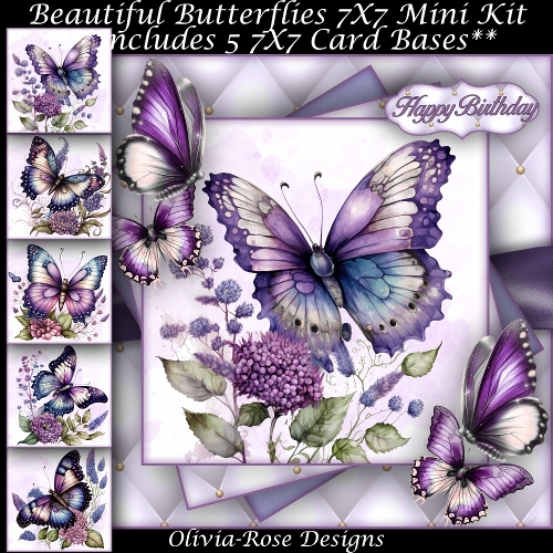 Beautiful Butterflies Mini Kit 7X7